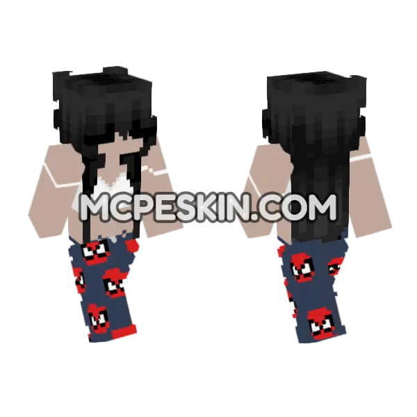 Spider-Man Inspired Outfit Minecraft Bedrock skin, front and back