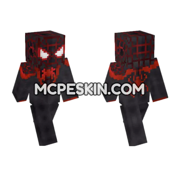 Spider-Man Miles Morales Skin Minecraft Bedrock skin, front and back