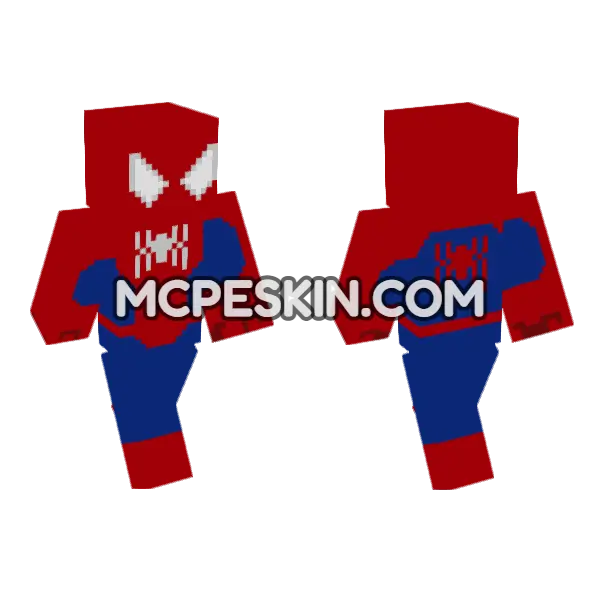 Spider-Man No Way Home Skin Minecraft Bedrock skin, front and back