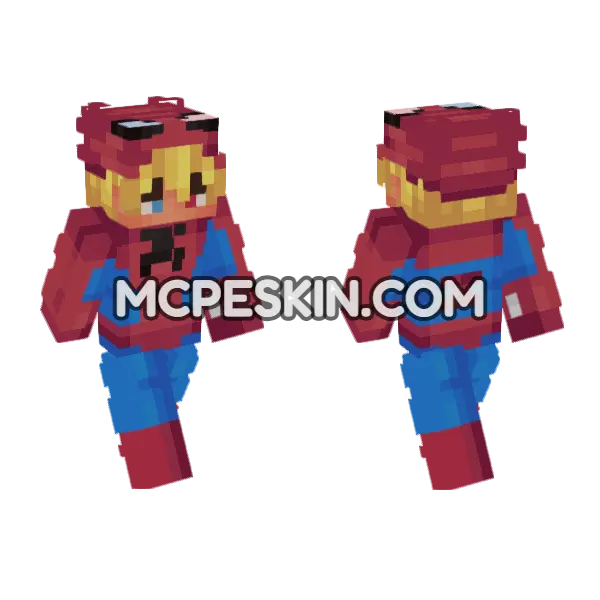 Spider-Man Skin Minecraft Bedrock skin, front and back