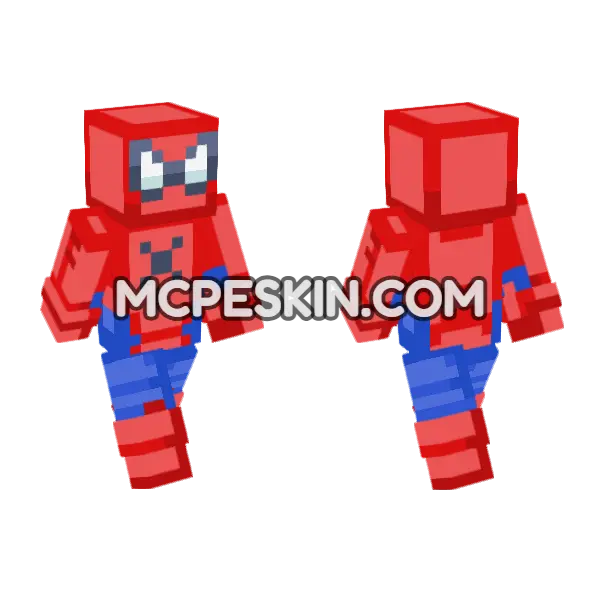 Spiderdude Minecraft Bedrock skin, front and back
