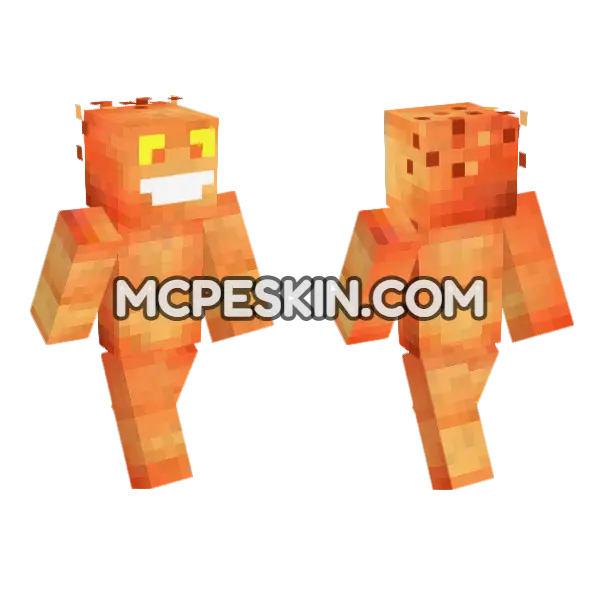 Splosion Man Minecraft Bedrock skin, front and back