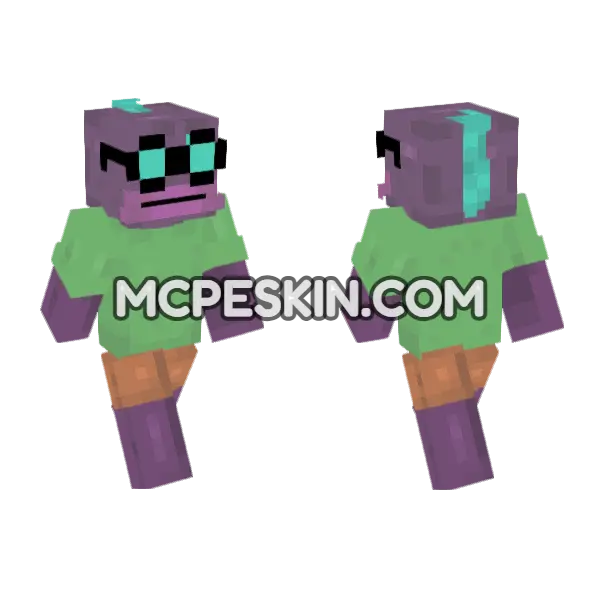 Spongebob New 2 Minecraft Bedrock skin, front and back
