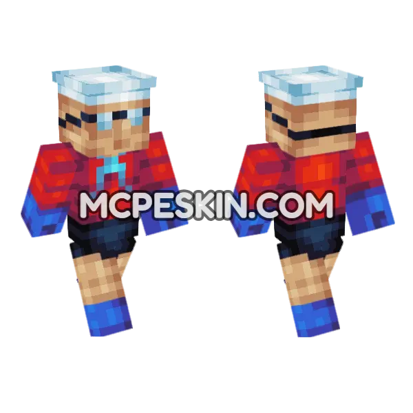 Spongebob New 3 Minecraft Bedrock skin, front and back