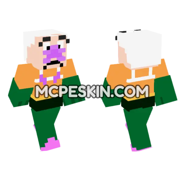 Spongebob Skin 11 Minecraft Bedrock skin, front and back