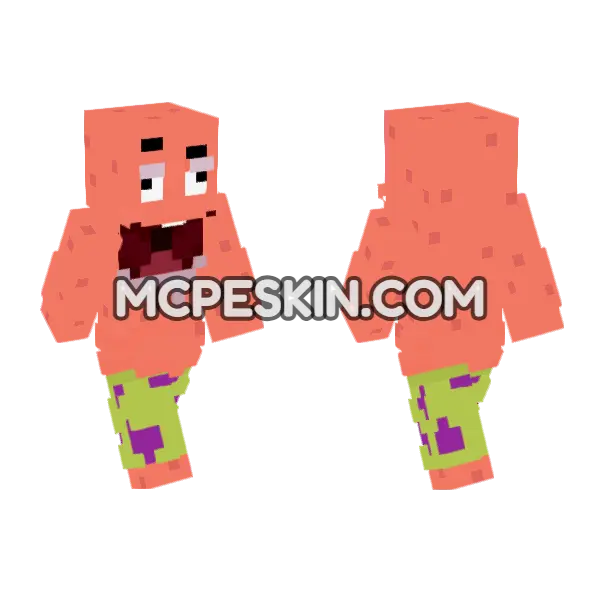 Spongebob Skin 3 Minecraft Bedrock skin, front and back