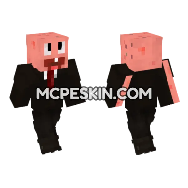 Spongebob Skin 5 Minecraft Bedrock skin, front and back