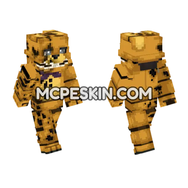 Spring Bonnie 1981 1993 Minecraft Bedrock skin, front and back