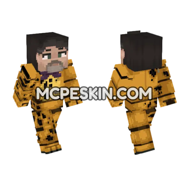 Spring Bonnie 1981 2000 Freddy Fazbear Minecraft Bedrock skin, front and back