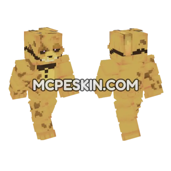Spring Bonnie FNAF Movie Minecraft Bedrock skin, front and back