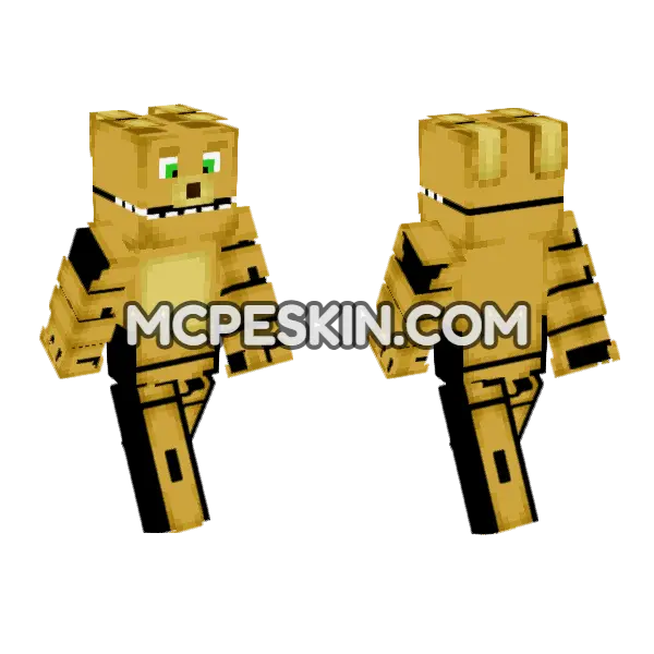 Spring Bonnie Skin Minecraft Bedrock skin, front and back