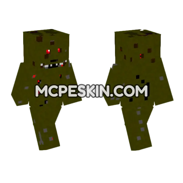 Springtrap 5132296 Minecraft Bedrock skin, front and back
