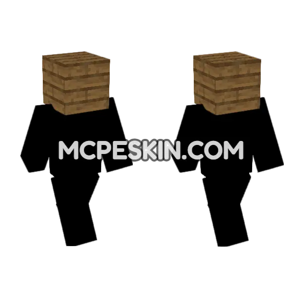 Spruce Planks Outfit Minecraft Bedrock skin, front and back