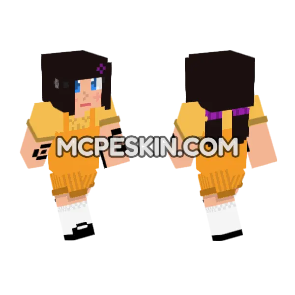 Squid Game Doll Skin Minecraft Bedrock skin, front and back