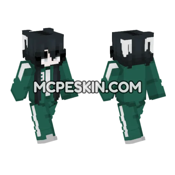 Squid Game Girl Version Minecraft Bedrock skin, front and back