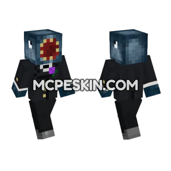 Squid Suit Minecraft Bedrock skin, front and back