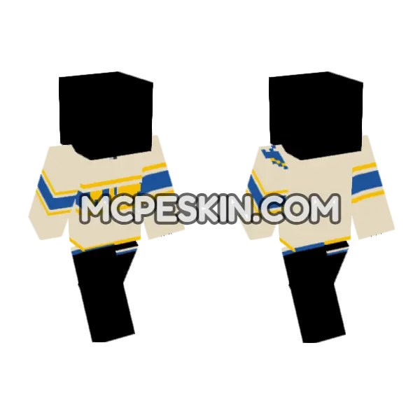 St Louis Blues Jersey Minecraft Bedrock skin, front and back