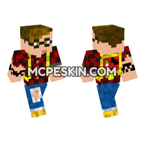 St3pny Minecraft Bedrock skin, front and back