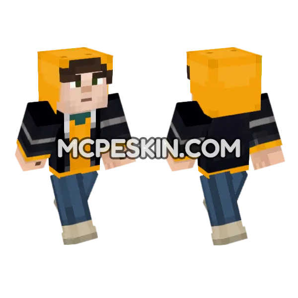 Stampycat Boy Minecraft Bedrock skin, front and back