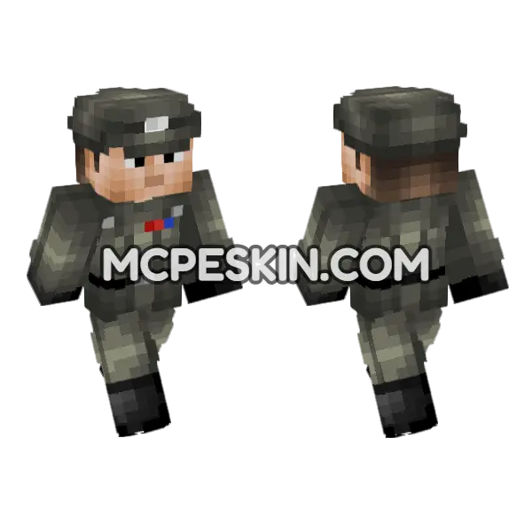 Star Wars Imperial Soldier Minecraft Bedrock skin, front and back