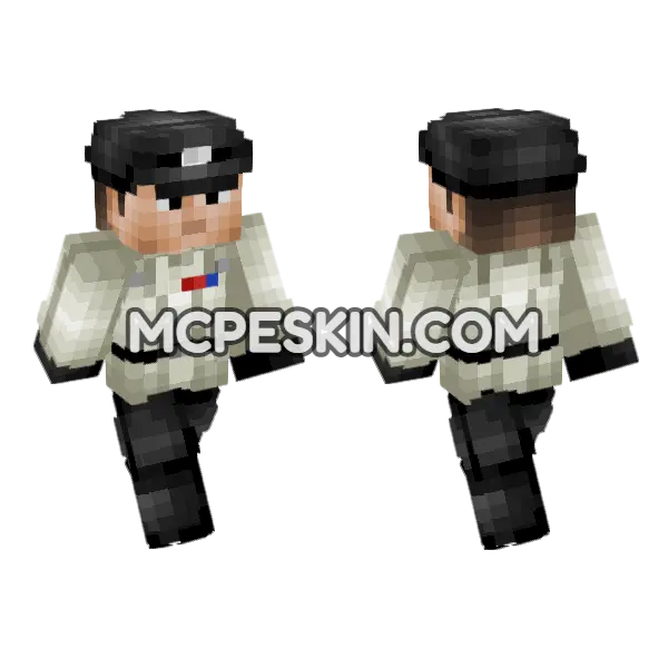 Star Wars Imperial Soldier V6 Minecraft Bedrock skin, front and back
