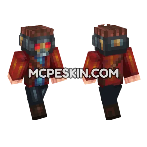 Starlord Skin Minecraft Bedrock skin, front and back