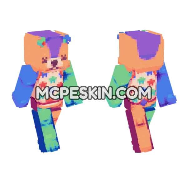 Starry Orange Jumper, front and back