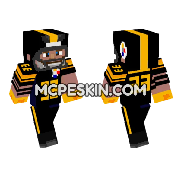 Steelers Color Rush 33, front and back