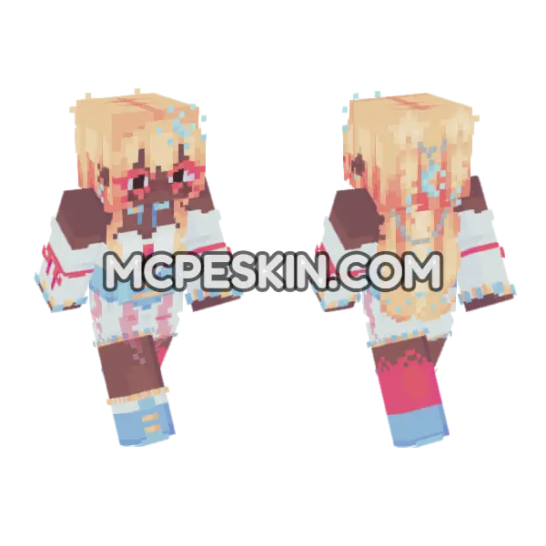 Stellar Fortunes Minecraft Bedrock skin, front and back