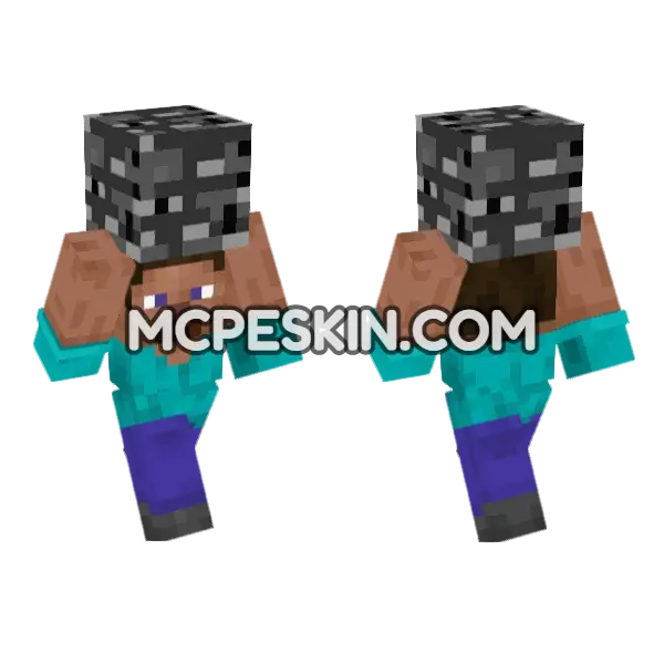 Steve Bedrock Minecraft Bedrock skin, front and back