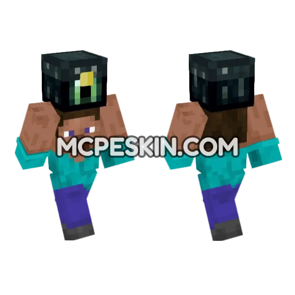Steve Ender Chest Minecraft Bedrock skin, front and back