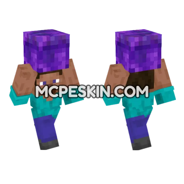 Steve Portal Skin Minecraft Bedrock skin, front and back