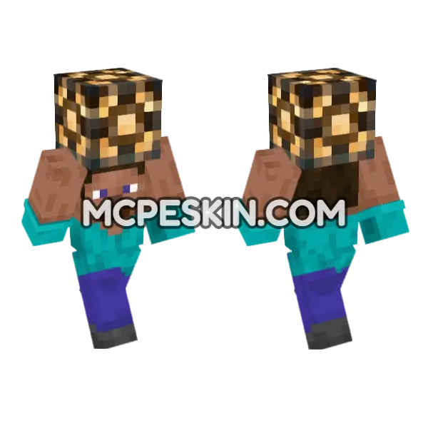 Steve Redstone Lamp On Minecraft Bedrock skin, front and back