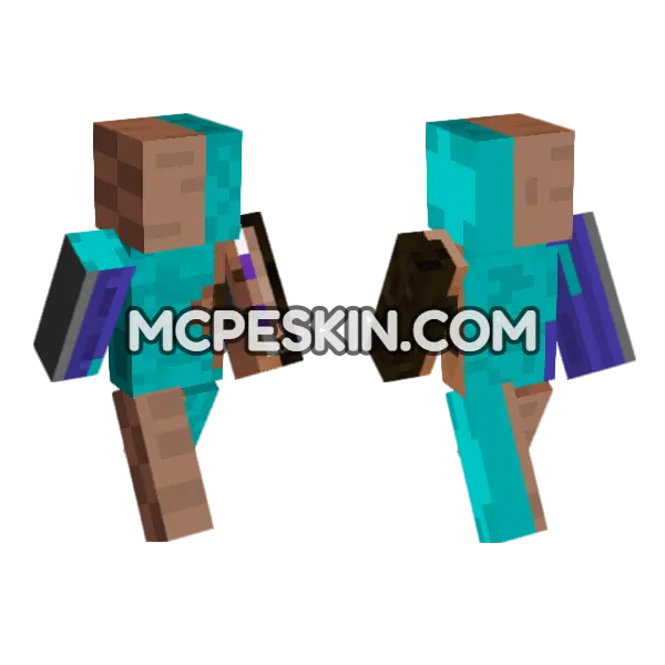 Steve Skin Minecraft Bedrock skin, front and back