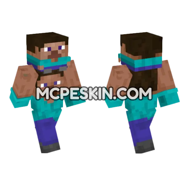 Steve Skin Minecraft Bedrock skin, front and back