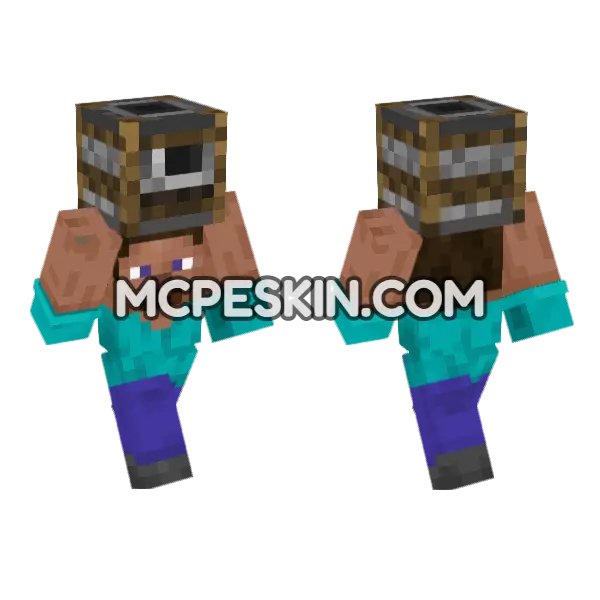 Steve Smoker Off Minecraft Bedrock skin, front and back