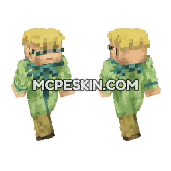 Steven Steel Minecraft Bedrock skin, front and back
