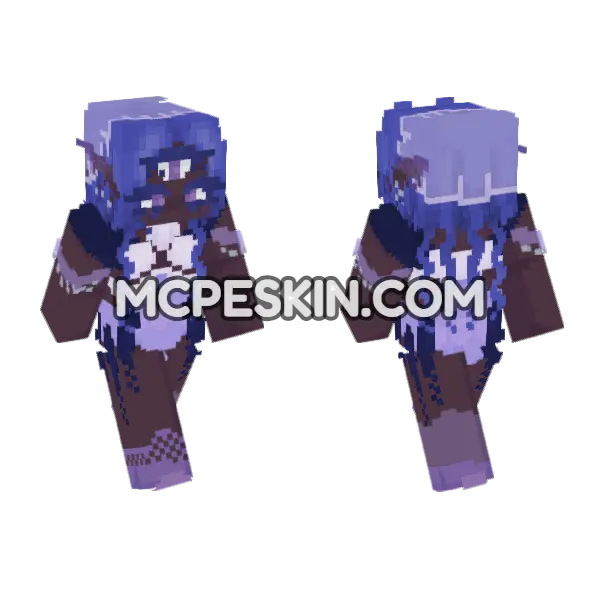 Stinging Tides Minecraft Bedrock skin, front and back