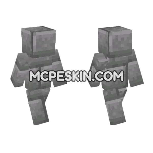 Stone Bricks Minecraft Bedrock skin, front and back