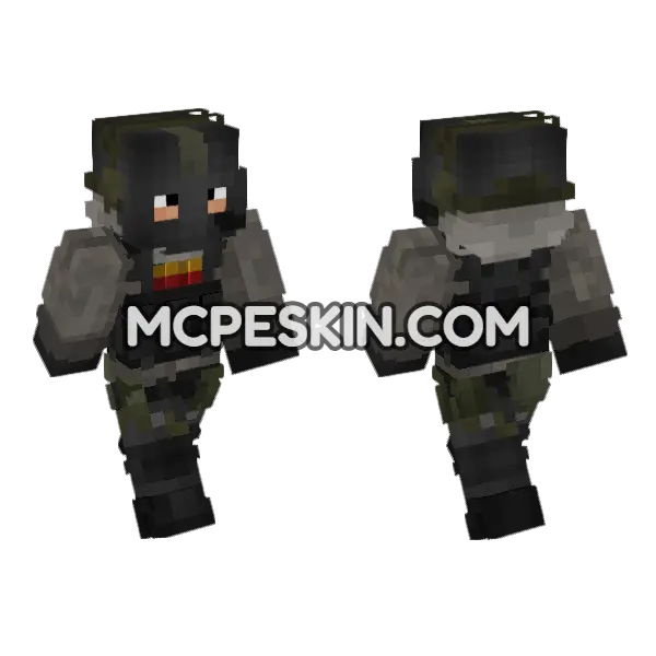 Striketeam7 Codcw V1 Minecraft Bedrock skin, front and back