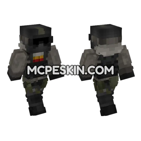 Striketeam7 Codcw V2 Minecraft Bedrock skin, front and back