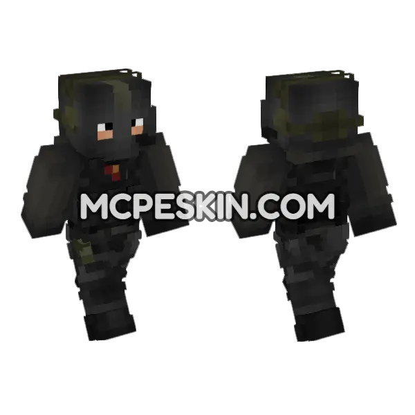 Striketeam7 Codcw V4 Minecraft Bedrock skin, front and back