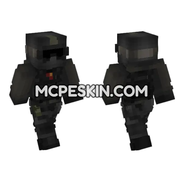 Striketeam7 Codcw V4 Minecraft Bedrock skin, front and back