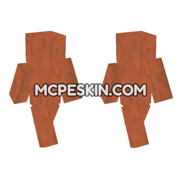 Stripped Acacia Log Minecraft Bedrock skin, front and back