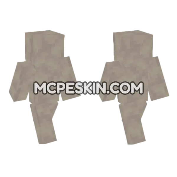 Stripped Poplar Log Minecraft Bedrock skin, front and back