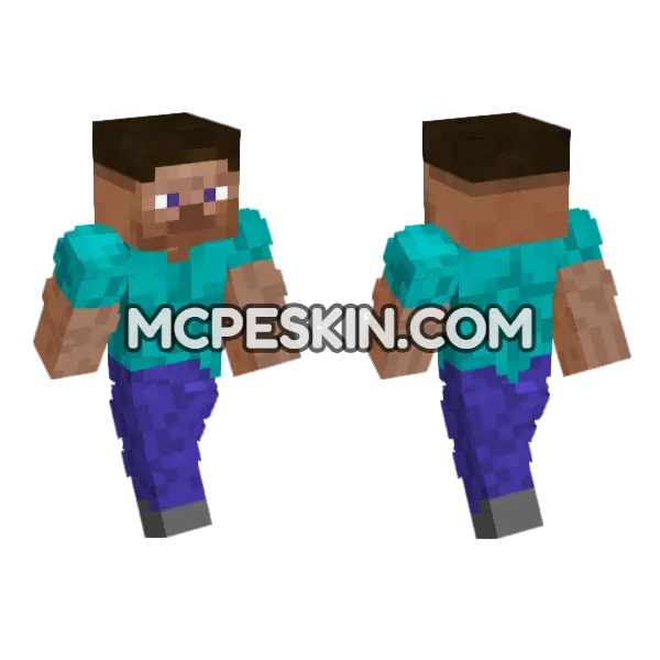 Strong Steve Skin Minecraft Bedrock skin, front and back
