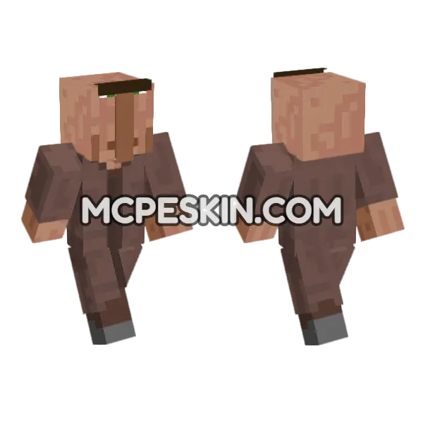 Stupidvillager Skin Minecraft Bedrock skin, front and back