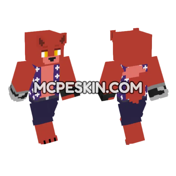 Stylized FNAF Foxy, front and back