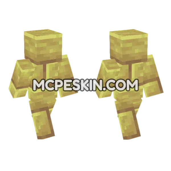Sulfur Bricks Minecraft Bedrock skin, front and back