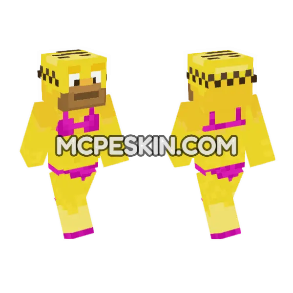 Summer Simpson Minecraft Bedrock skin, front and back